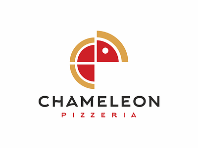 chameleon /pizza/ chameleon italy logo pizza pizzeria