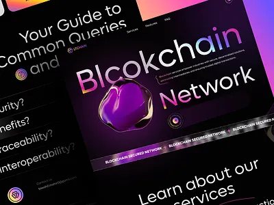 Crypto blockchain landing page website