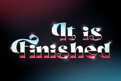 It is Finished. art design graphic design retro typography vintage