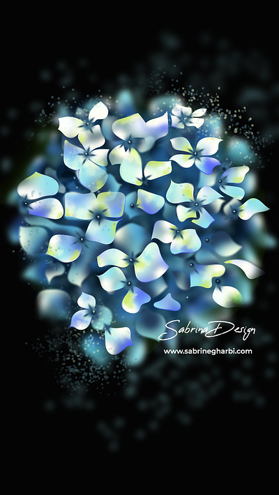 Illustration Flower blue flower illustration