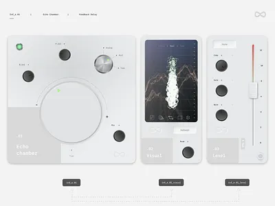 infinity e.01 | echo chamber delay digital graphic design guitar instrument pedal product ui vst