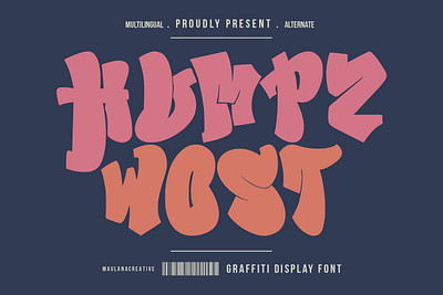 Humpz Wost Graffiti Display Font branding font fonts graphic design logo nostalgic