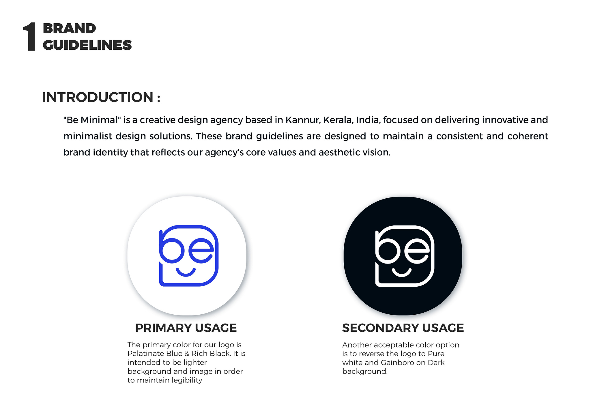 Be Minimal | Brand Identity by Bazil Salim K on Dribbble