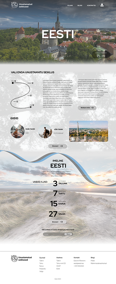 Eesti web page design design graphic design ui ux