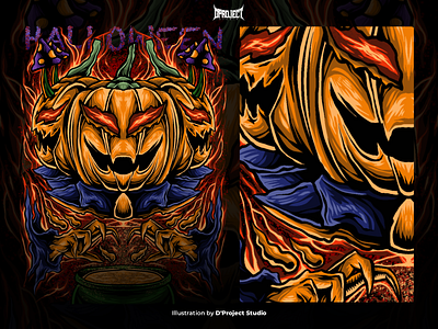 Pumpkin Witch | T-shirt Design clothing brand design graphic design illustration illustrator poster poster art t shirt design t shirt illustration