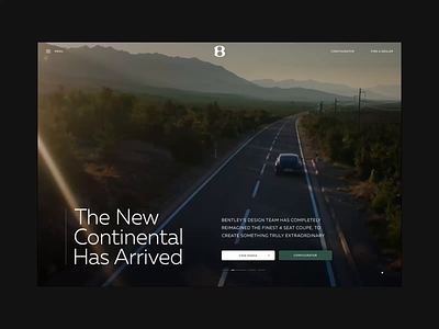 Bentley Motors Car Configurator 3d animation carsite cgi design interaction ui unrealengine ux webdesign website