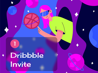 Dribbble Invite dribbble dribbble invite illustration invite ui ux ux designer