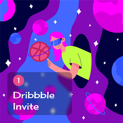 Dribbble Invite dribbble dribbble invite illustration invite ui ux ux designer