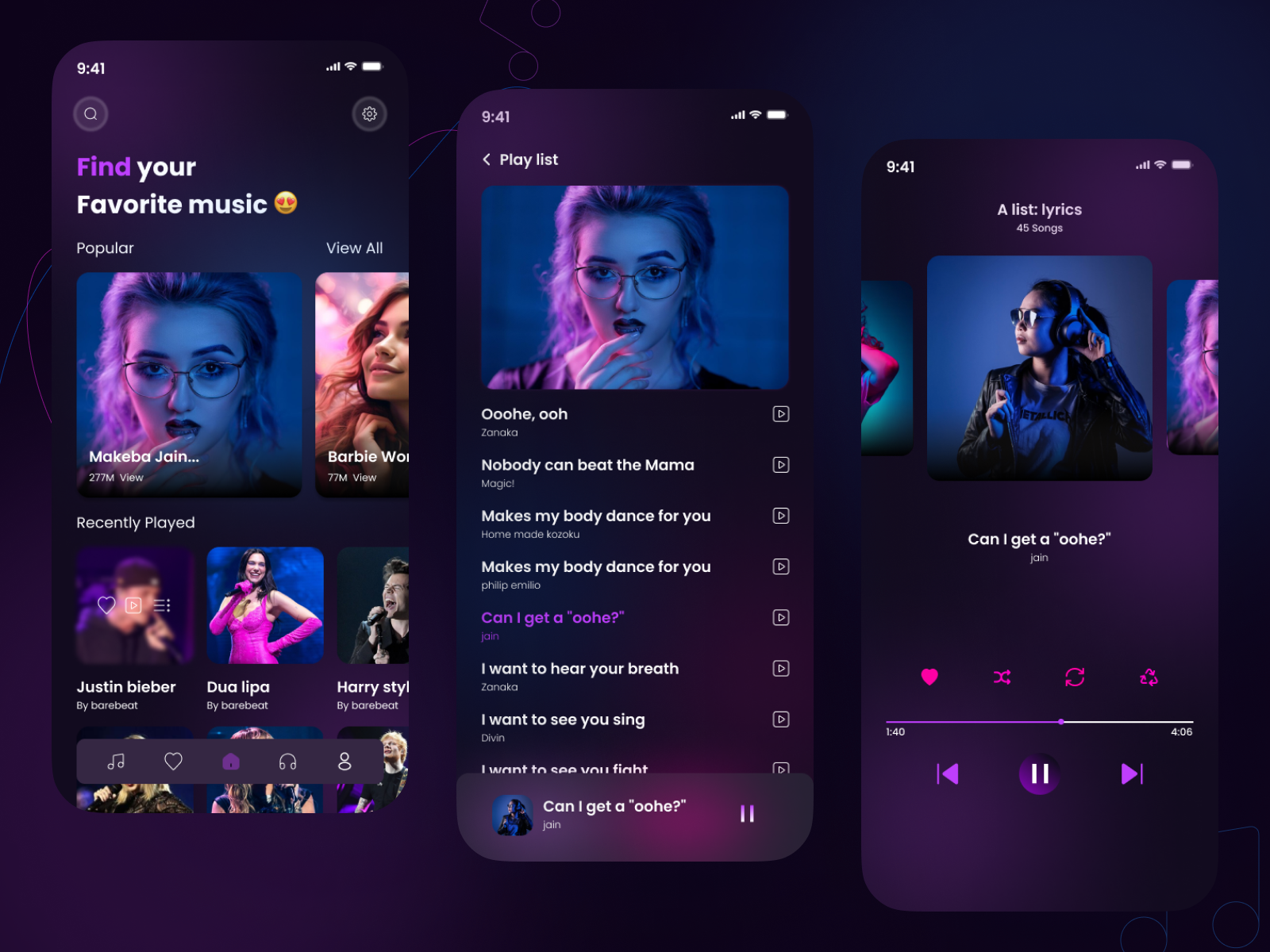 🎵 ️Music Player App Design ️🎵 by 🔹Vishal Manek🔹 on Dribbble