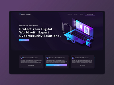 Cybersecurity Company Website cybersecurity design ui ui design web design website website design