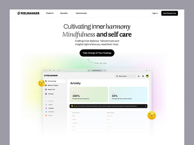 Feelranger - Landing Page design design illustration landing page landingpage logo uiux web website