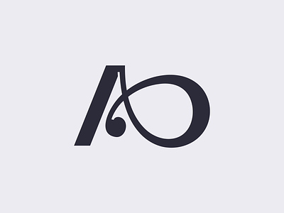 A Monogram a branding ink trap letter logo mark minimal monogram script terminal