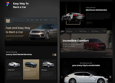 Rental Car branding design graphic design illustration ui ux vector web website