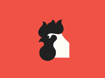 Rooster animal beak bird branding chicken cock comb crest golden ratio logo mark minimal negative space rooster wattle