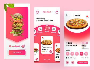 Fast Food App UI Design android app design delivery app delivery app design design figma food app food and drink food app food app design food app ui food delivery graphic design ios mobile design product design resturant app ui ui design ui ux web app design