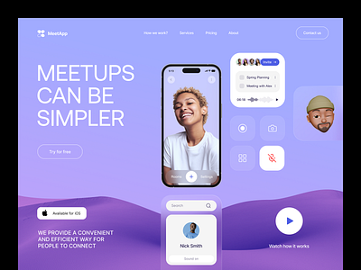 MeetApp Website design interface product service startup ui ux web website
