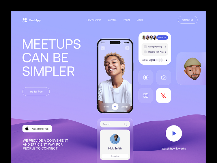 MeetApp Website by Halo UI/UX for HALO LAB on Dribbble