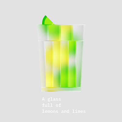 A glass full of lemons and limes animation graphic design motion graphics ui