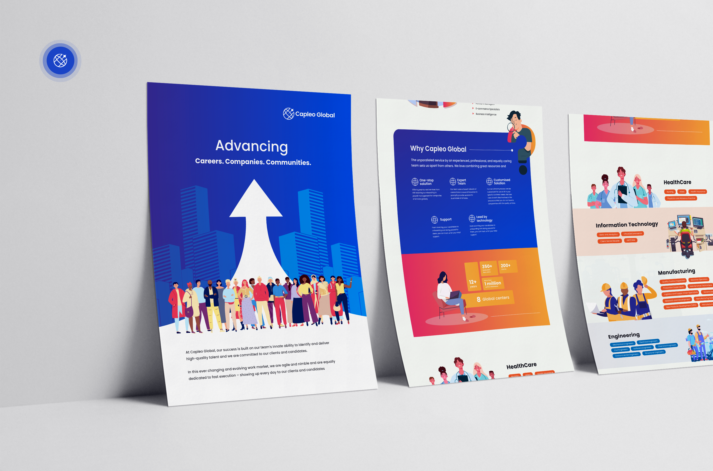 One Page branding broucher design graphic design illustration ui ux vector