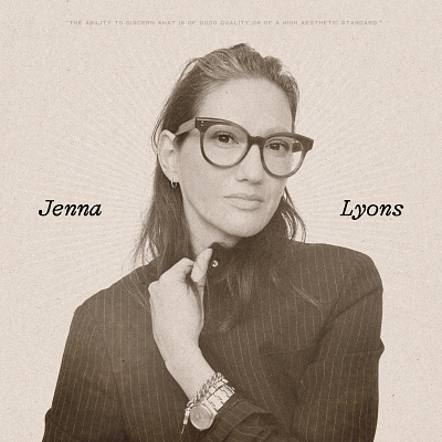Editorial Illustration — Taste & Jenna Lyons graphic design typography