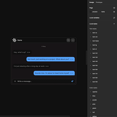 Adaptable Chart Component in Figma auto layout chat design system designer figma interface mobile design product design ui ui kit ux variables web design