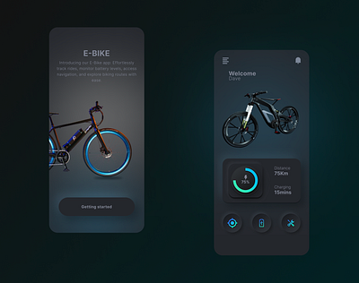 E-Bike App UI app app ui appdesign ebike graphic design neumorphic neumorphism ui