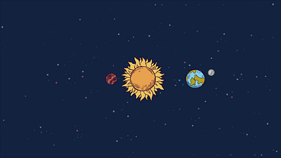 Solar system animation animation motion graphics