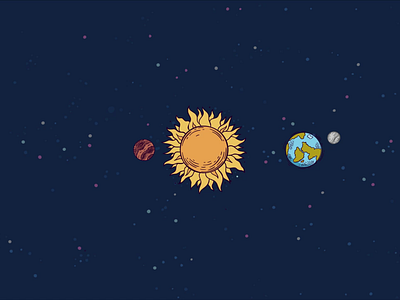 Solar system animation animation motion graphics