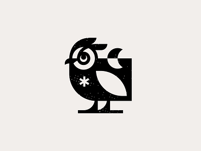 6wl - 1 6 adobe illustrator bird black and white design flat design geometric design geometry graphic design illustration logo minimalism moon negative space owl star vector