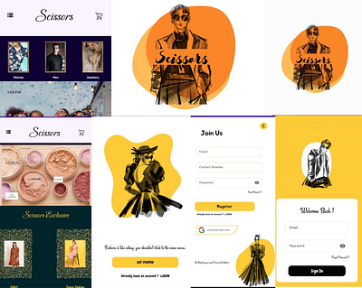 Scissors ( e-commerce application) app design design graphic design illustration logo ui