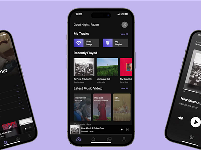 Music Streaming Service App app design graphic design ui vector