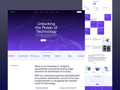 Website for IT company design dev it landing landingpage logo portfolio ui ux uxui web webdesign website