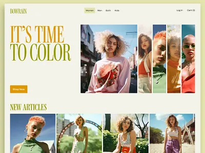 Fashion Clothing Brand Landing Page clothes color design fashion landing page ui user experience user interface ux web design webdesign website website design