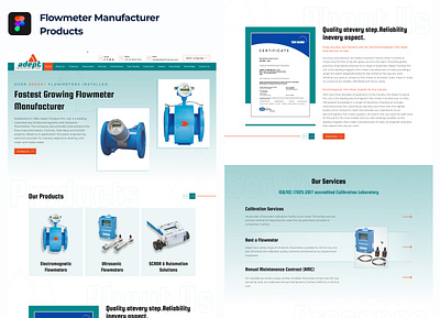 Flowmeter Manufacturer Products branding design graphic design illustration logo ux vector web website