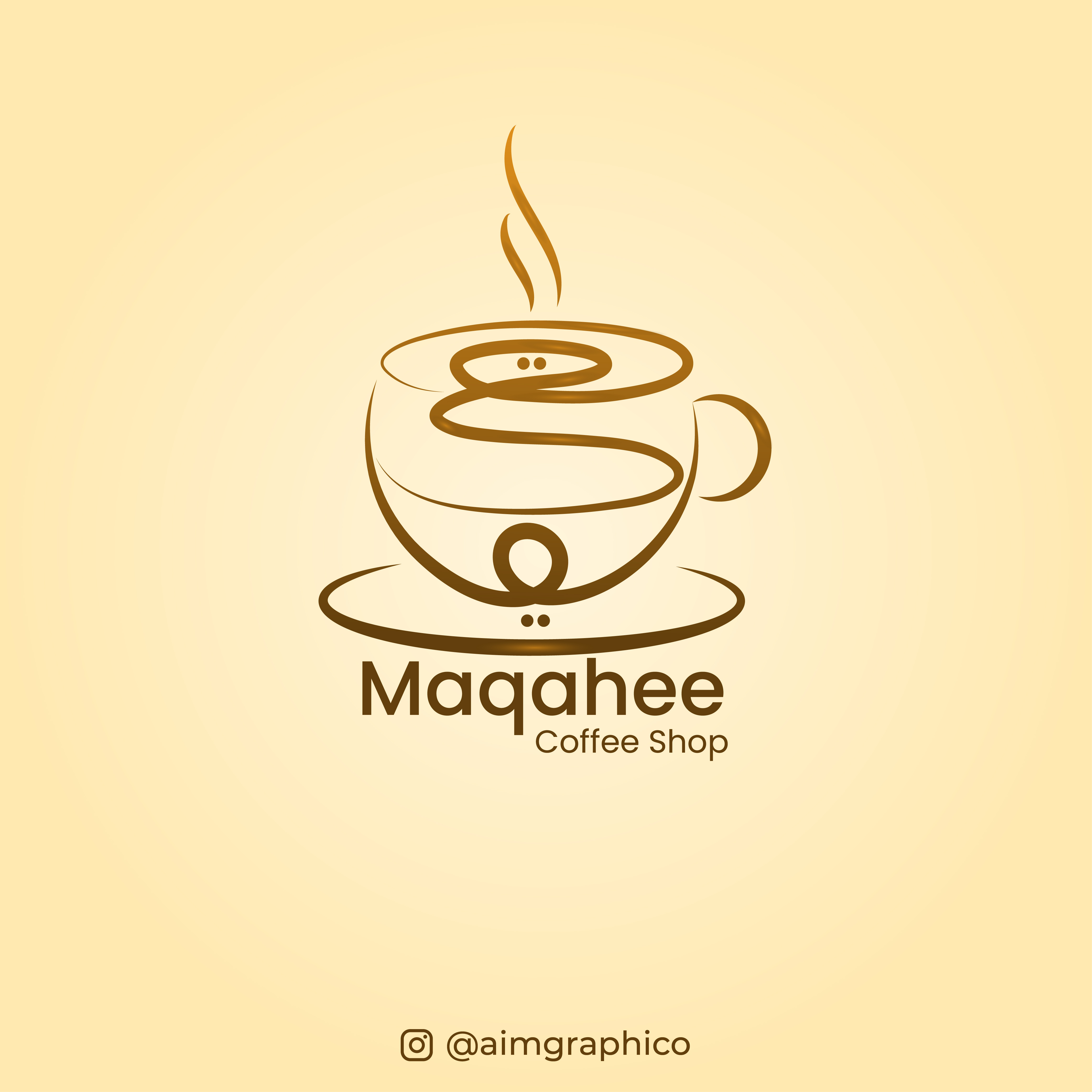 Example of Calligraphy Coffee Shop Logo Design