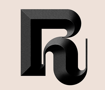 Letter R display letter grain grain texture letter letter r noir type typography