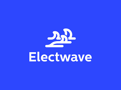 Electwave brand brandidentity branding business cable corporate design electronic graphic design internet logo logodesign minimal modern simple tech technology unique water wave