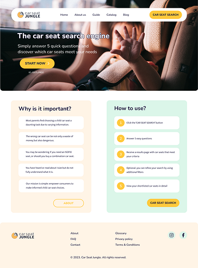 Car seat Jungle design ui ux