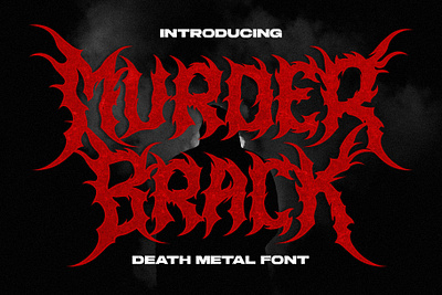 FREE FONT Murder Brack – Death Metal Font black metal font dark art death metal font font fonts free font free fonts horror font illustration metal font typedesign typeface