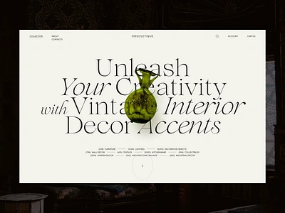 Obsoletique Vintage Thrift Store website animation branding design graphic design illustration logo o2d outline2design ui ux webdesign