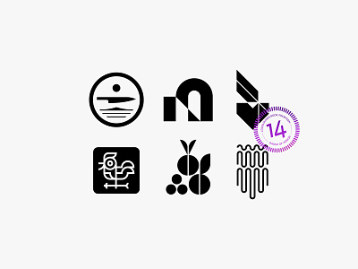 LogoLounge 14 absract animal fruits icon knife logo logolounge modern simple