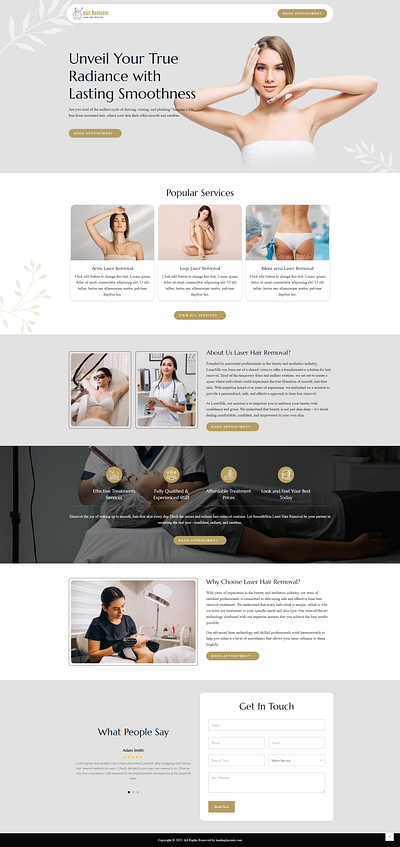 Result-driven Laser Hair Removal Lead Generation Landing Page landing page lead generation template wordpress