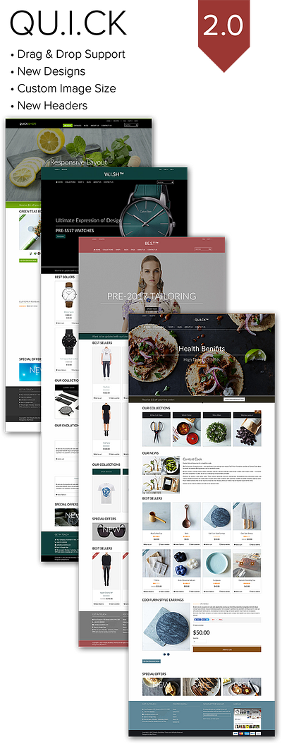 Quickshop - Responsive Shopify Sections Theme wordpress templates