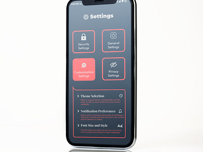 Daily Ui 7 - Settings 100 days cgallenge 100 days of ui app branding daily ui design front end graphic design illustration logo settings ui ux vector