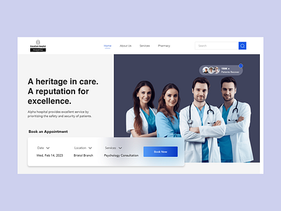 Hospital design ui web desing