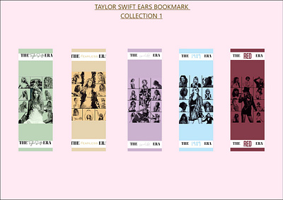 Taylor Swift Bookmark Collection design graphic design illustration print typography