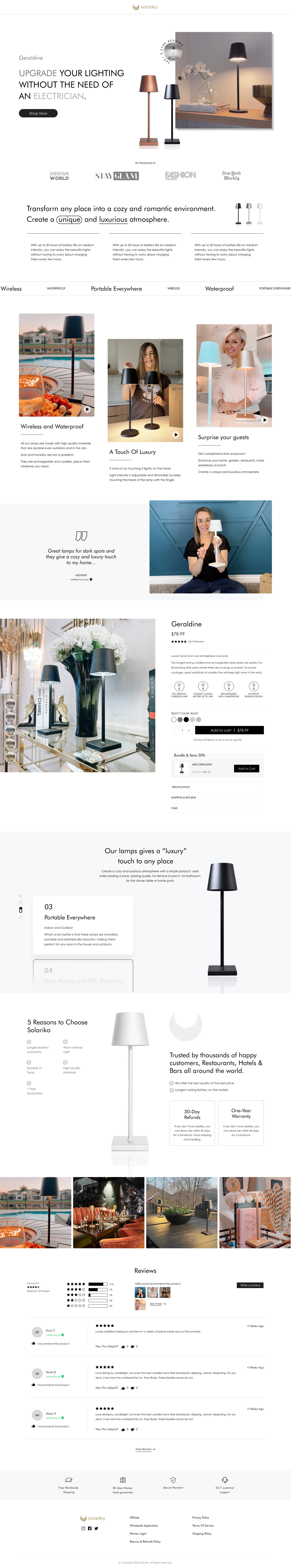 Solariko landing page landing page design ui web design