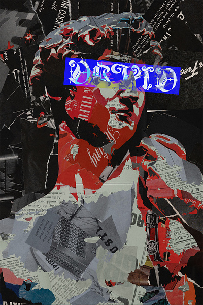 DAVID collage david digital art graphic design poster