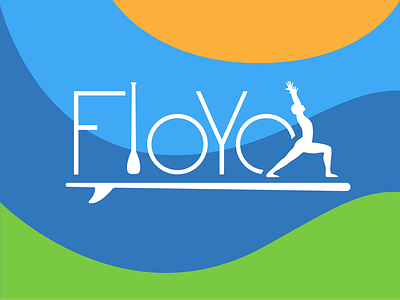 FloYo Logo branding design illustration logo logo design paddle paddleboard surfing water yoga