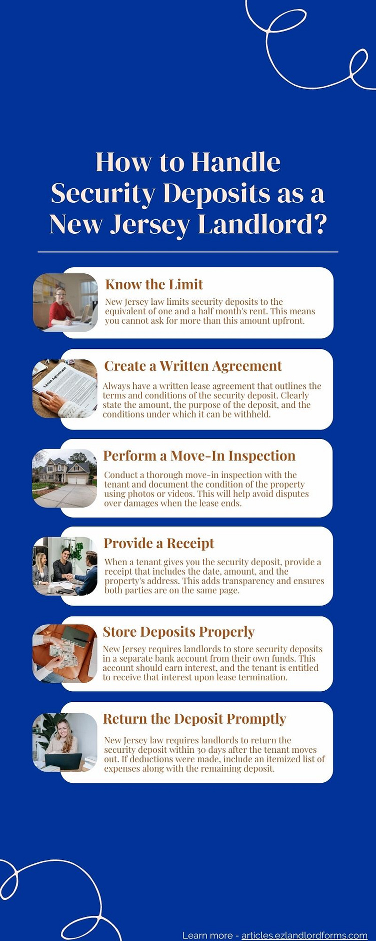 NJ Landlords Expert Tips for Security Deposit Management by ezLandlordForms on Dribbble